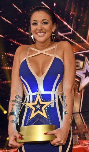 epa05680319 British singer Angel Flukes celebrates her victory in the final of the tenth season of the RTL casting show &#039;Das Supertalent&#039; (Got Talent) in Cologne, Germany, 17 December 2016.  ...