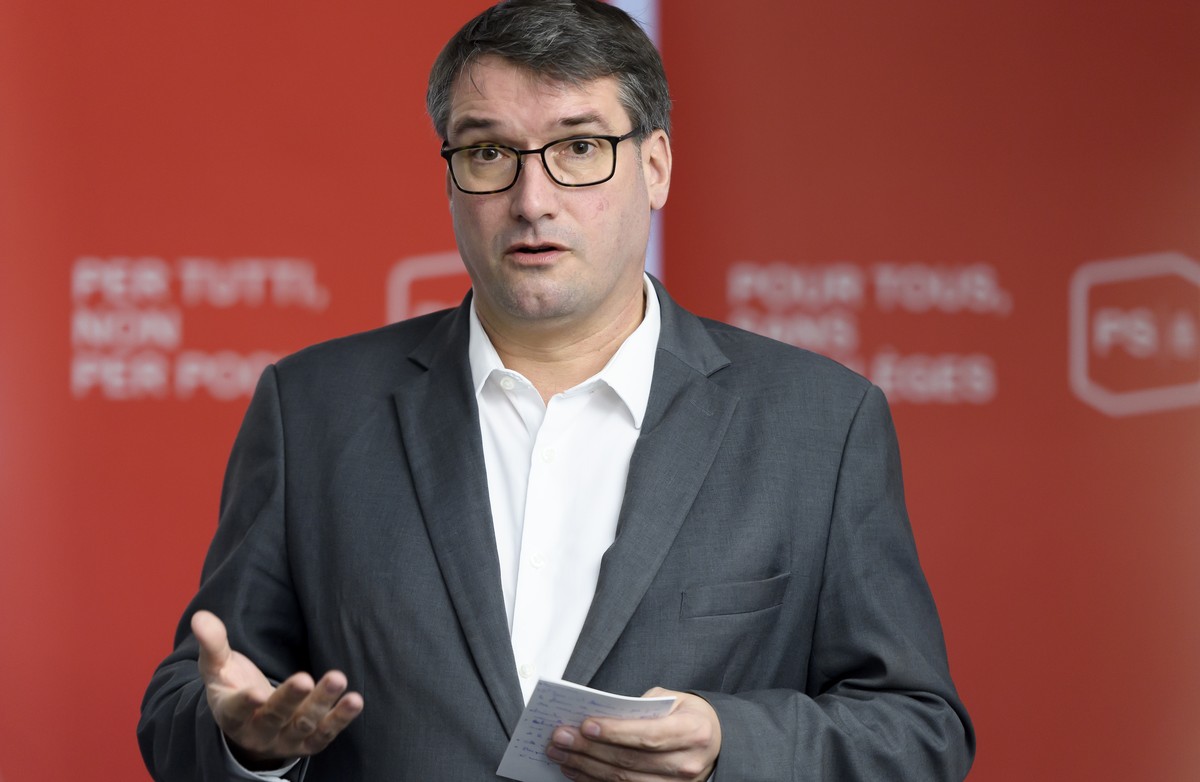 SP-Parteipraesident Christian Levrat spricht am traditionellen Drei-Koenigs-Apero, am Montag, 6. Januar 2020 in Bern. (KEYSTONE/Anthony Anex)