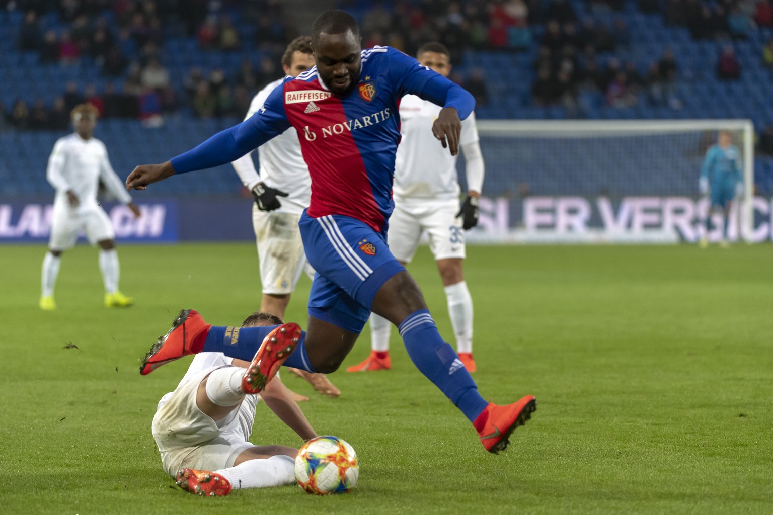 Basels Eder Balanta im Fussball Meisterschaftsspiel der Super League zwischen dem FC Basel 1893 und dem FC Zuerich im Stadion St. Jakob-Park in Basel, am Samstag, 4. Mai 2019. (KEYSTONE/Georgios Kefal ...