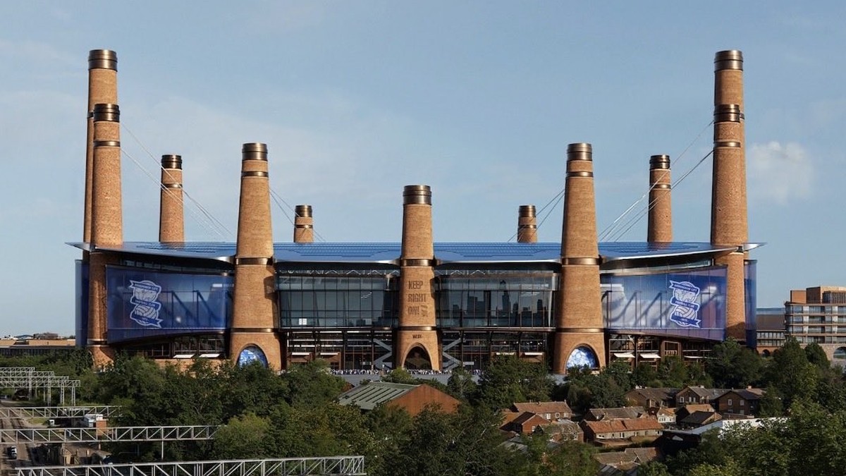 Das geplante neue Stadion von Birmingham City, das 2030 stehen soll.