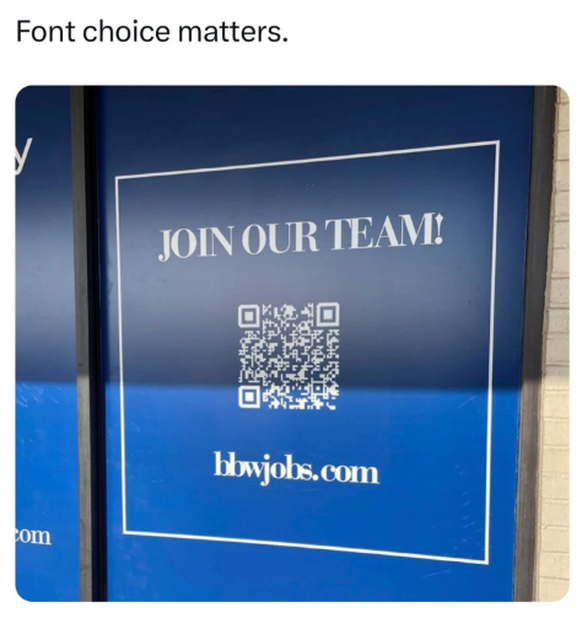 Failed Tuesday: Strange font changes to blowjob