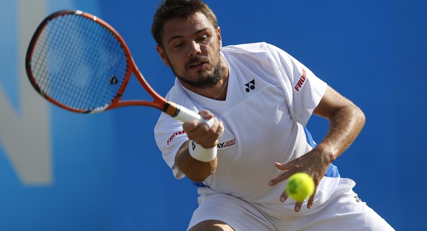 Stan Wawrinka muss sich seinen ersten Rasen-Titel abschminken.