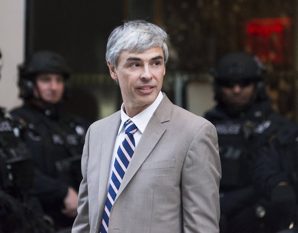 Alphabet CEO Larry Page is seen outside Trump Tower in New York, NY, USA shortly after leaving the building on December 14, 2016. Credit: Albin Lohr-Jones / Pool via CNP EDITORIAL USE ONLY Copyright:  ...