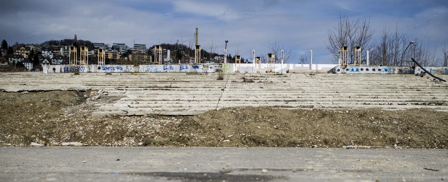 Seit dem Abbruch des Stadions bildet die Brache einen grauen Fleck in Zürich West.