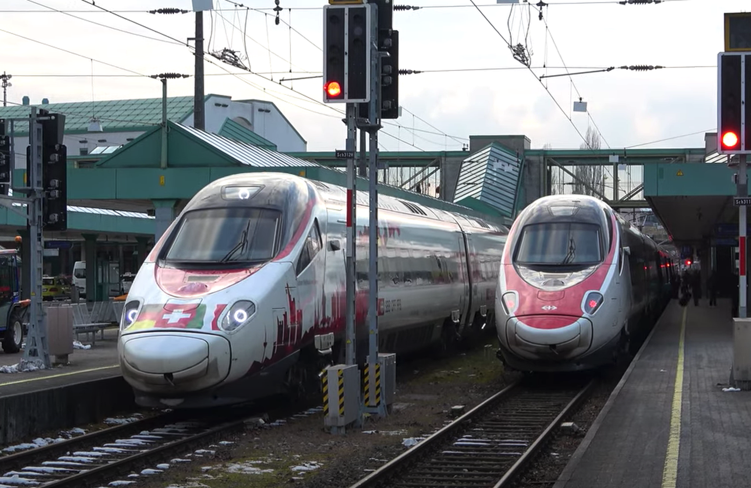 Zwei Drittel aller Züge sind verspätet: Die SBB-Eurocity kreuzen sich auf dem Weg von Zürich nach München.