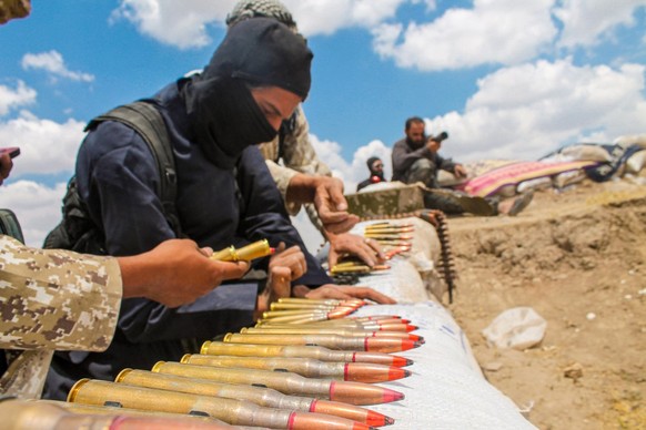 An IS soldier in Syria in 2017