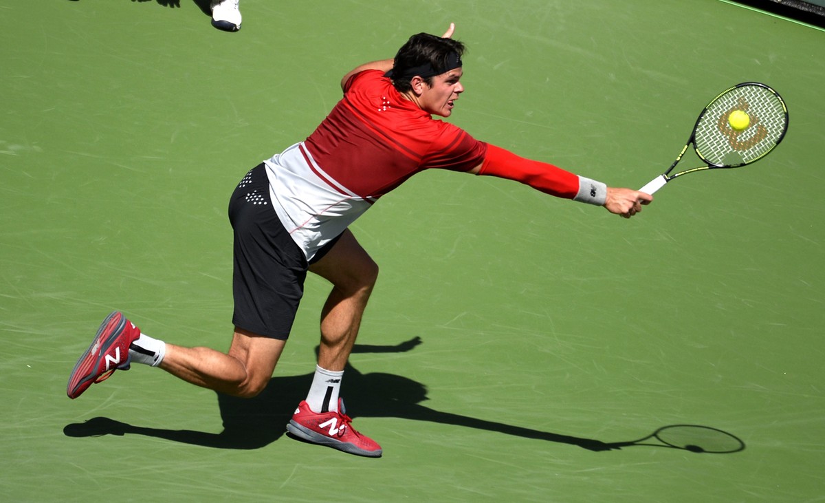 Auch Aufschlag-König Raonic ist gegen Djokovic machtlos.