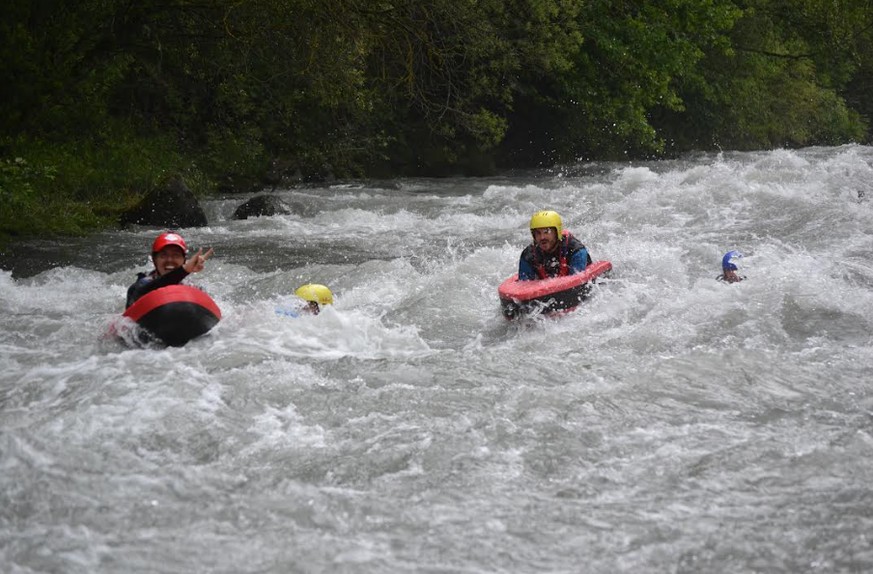 Hydrospeed Riverboogie Schweiz Rhone Wallis Rauszeit Acion-Erlebnisse