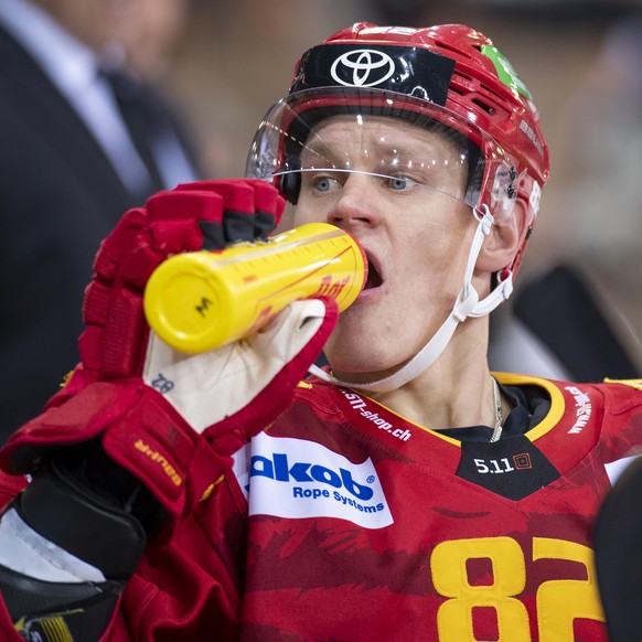 Tigers Harry Pesonen waehrend dem Qualifikationsspiel der National League zwischen den SCL Tigers und dem EHC Biel, am Dienstag, 12. Oktober 2021, im Ilfisstadion in Langnau. (KEYSTONE/Marcel Bieri)