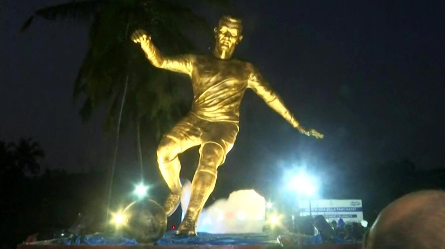 Der neuste Streich: Die Ronaldo-Statue im indischen Bundesstaat Goa.