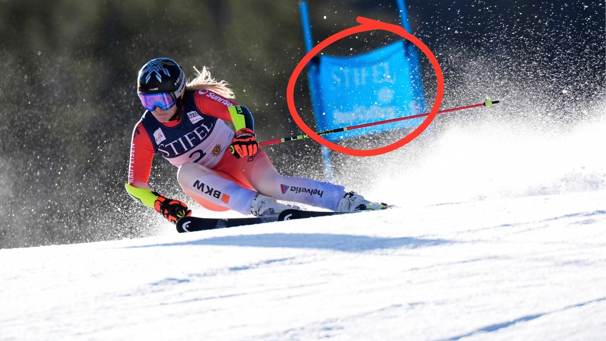 Les portes utilisées en ski alpin pourraient évoluer lors des entraînements (image d'illustration).