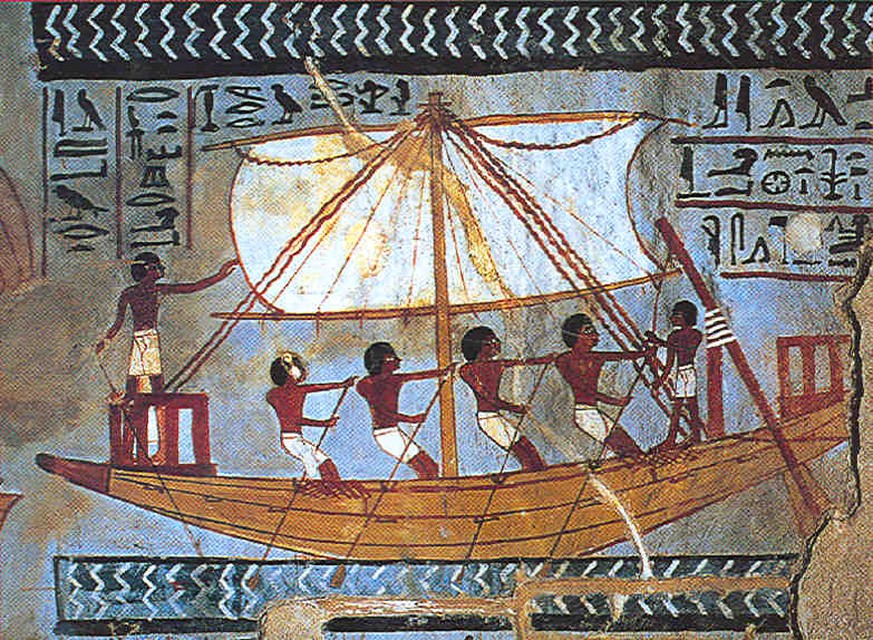 Schiffe auf dem Nil transportierten schriftliche Nachrichten.