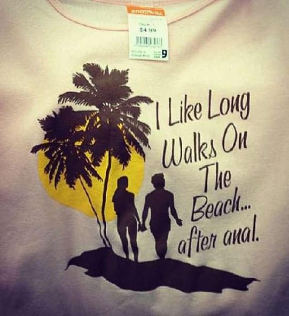 «Ich mag lange Strandspaziergänge... nach Analsex.»