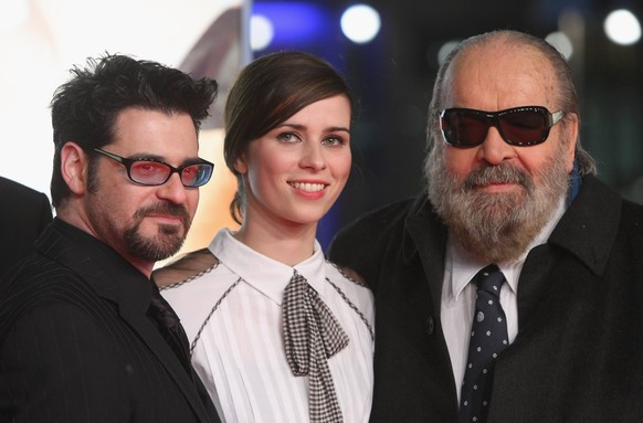 Bud Spencer (r.) mit Nora Tschirner (m.) und Rick Kavanian (l.).&nbsp;