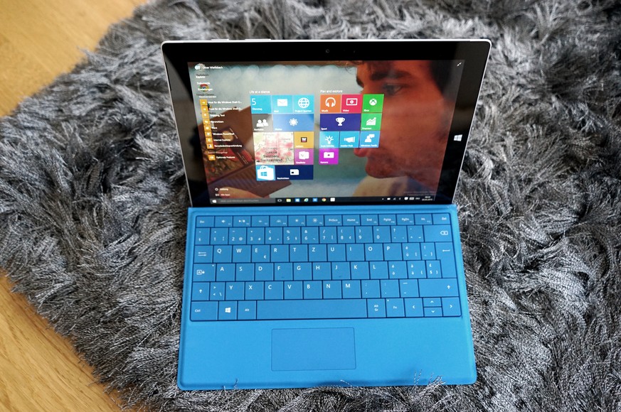 Das Surface 3 mit einer Vorschauversion von Windows 10.