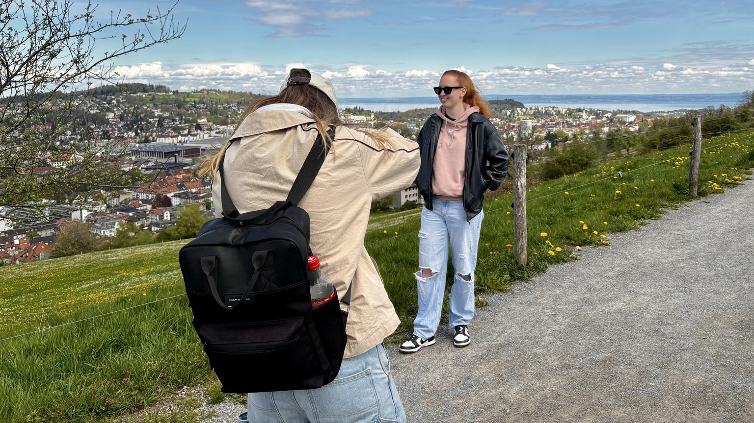 Auch die Aussicht von den drei Weihern Richtung Bodensee will festgehalten sein.