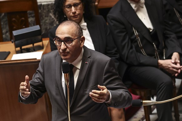 epa13124885 French Minister of the Interior Laurent Nunez speaks during the weekly session of questions to the government at the National Assembly in Paris, France, 21 July 2026. EPA/TERESA SUAREZ