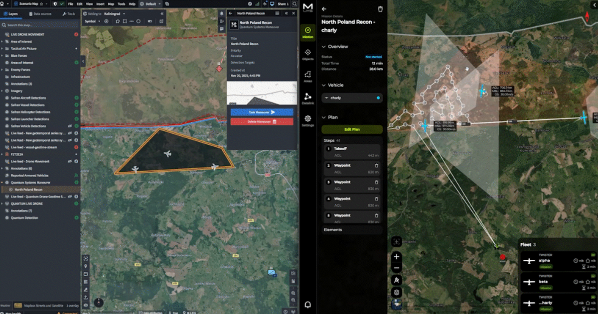 Screenshot des Maven-Smart-Systems.