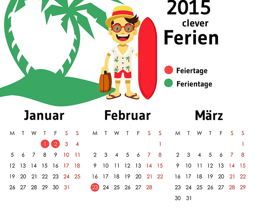 So nutzt du die Feiertage perfekt aus, um möglichst oft und möglichst lange Ferien zu haben