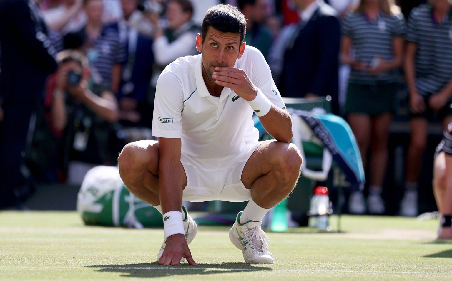 Novak Djokovic durfte gestern zum siebten Mal den heiligen Rasen vom Wimbledon verköstigen.