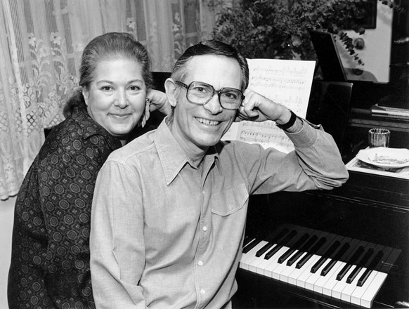 FILE - Marilyn and Alan Bergman pose at their piano in their Beverly Hills home on March 17, 1980. (AP Photo/Lennox McLendon, File)
Obit Alan Bergman