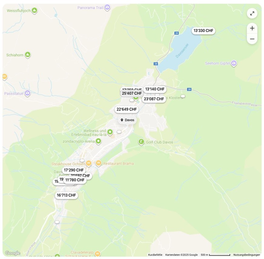 Du willst ans WEF? So viel kostet eine Wohnung 2026 in Davos.