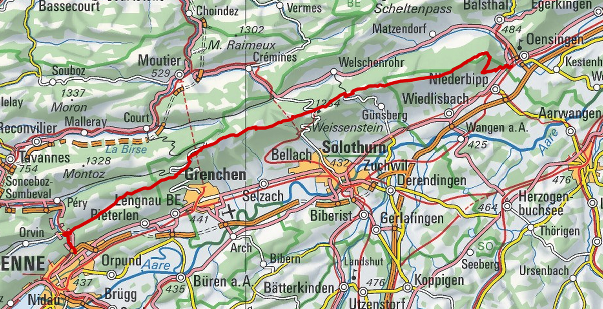 Hier gibt es die detailliertere Route.