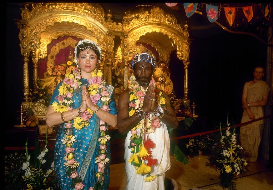 Lee "Scratch" Perry und Mireille Ruegg, Heirat 1991 (Photo by Philippe Rossier/RDB/ullstein bild via Getty Images)
