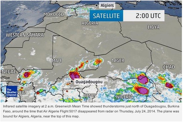Sattelitenbild Wetter AH5017 (Quelle: The Weather Channel)