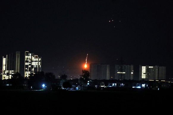 epa12792877 Security forces and air defense systems intercept a drone near the US Consulate and Erbil International Airport in Erbil, Kurdistan Region, Iraq, 03 March 2026. The incident occurred as th ...