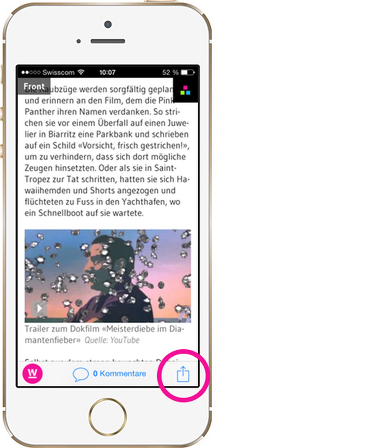 watson, die App - iPhone Share2