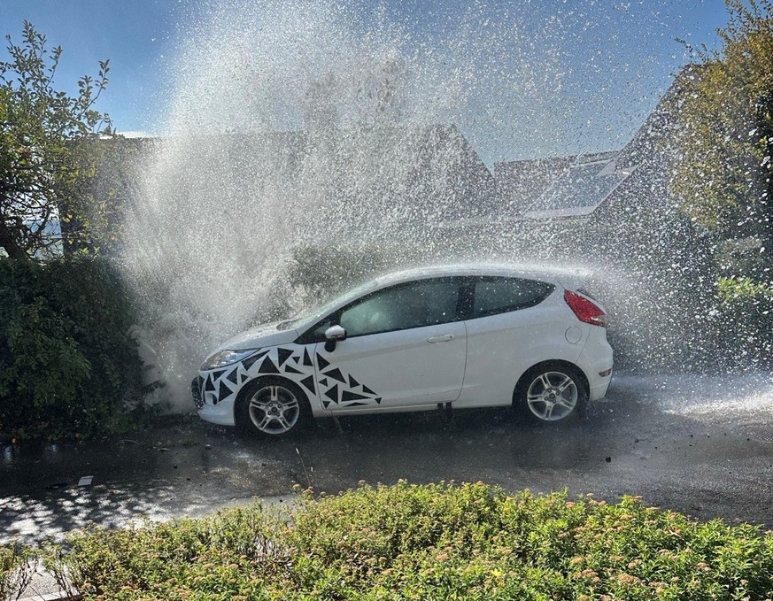 Kantonspolizei Thurgau Weinfelden / Wil: Auf Flucht verunfallt Auto fährt in Hydrant