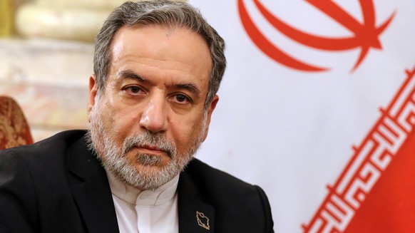 FILE - Iranian Foreign Minister Abbas Araghchi looks on during a meeting with Director General of the International Atomic Energy Agency (IAEA) Rafael Grossi, and Egyptian Foreign Minister Badr Abdela ...