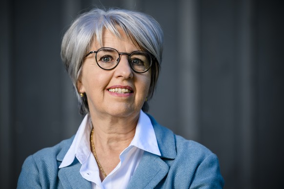 Elisabeth Baume-Schneider, senatrice jurasienne, candidate au Conseil federal pour le parti socialiste pose le dimanche 13 novembre 2022 aux Breuleux, village des Franches-Montagnes, du canton du Jura ...