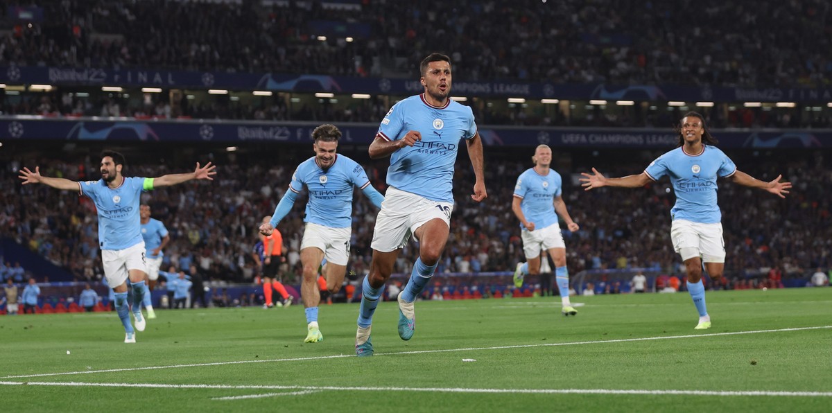 Rodri marque le 1-0 pour Manchester City.