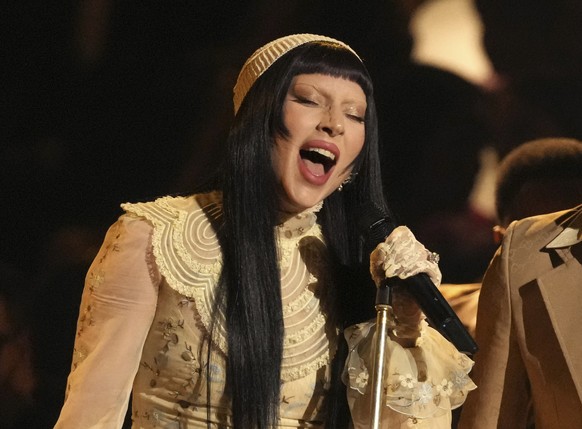 FILE - Lady Gaga performs during the 67th annual Grammy Awards on Feb. 2, 2025, in Los Angeles. (AP Photo/Chris Pizzello, File)
Lady Gaga,Bruno Mars