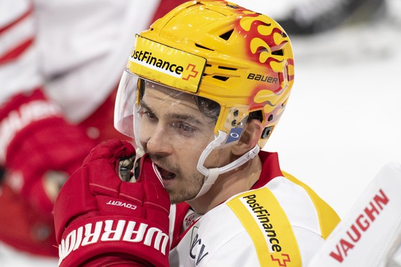 Lausannes Topscorer Denis Malgin, nach dem Meisterschaftsspiel der National League zwischen dem HC Fribourg-Gotteron und dem HC Lausanne, am Mittwoch 23. Dezember 2020, in der BCF Arena in Fribourg. ( ...