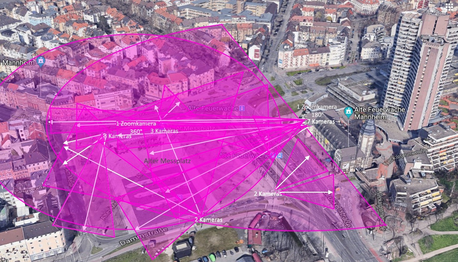 Ausgewählt für die Pilotphase wurden vier Plätze und Strassen, an denen die Kriminalität besonders hoch sei.