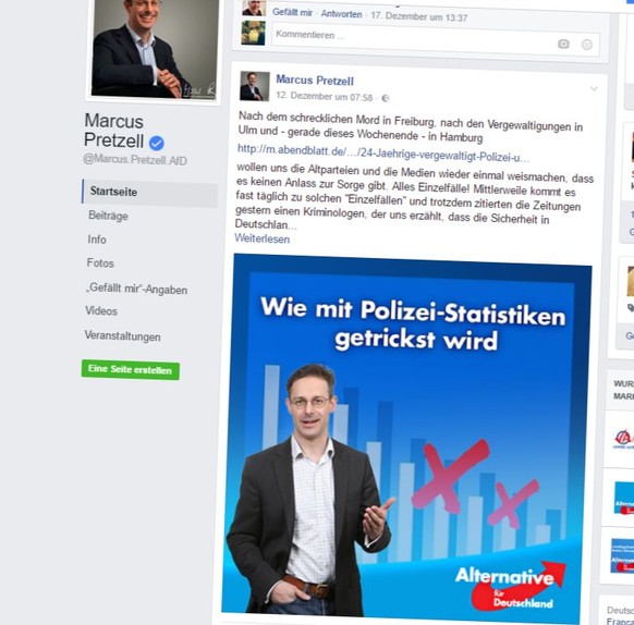 ... von der AfD auf Facebook.