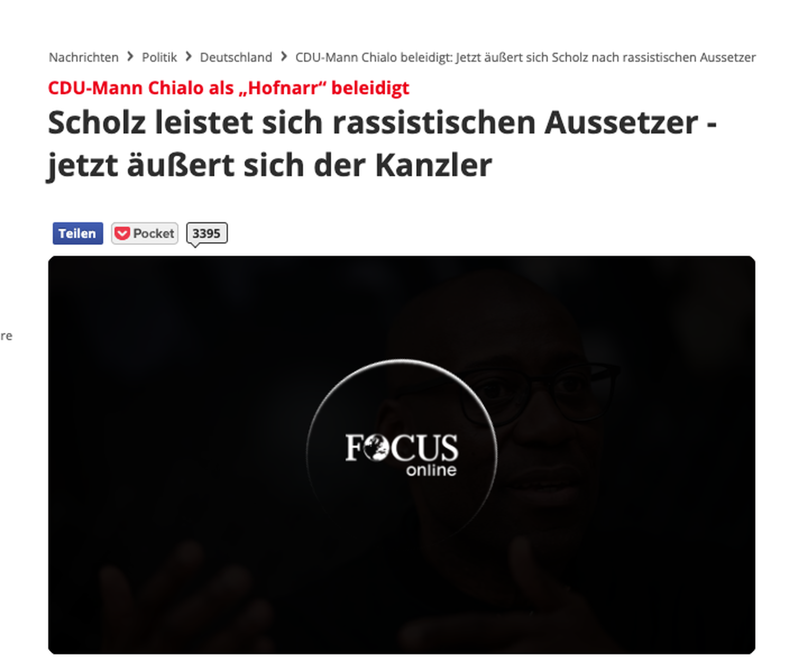«Focus» bezeichnet Scholz als Rassisten.