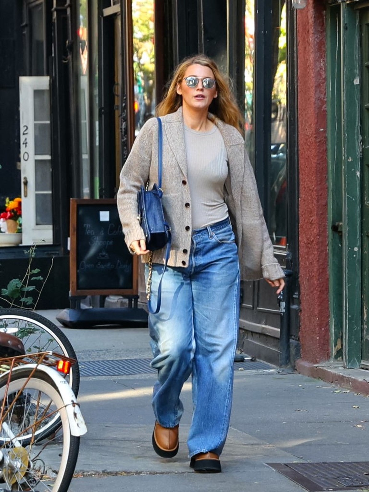 NEW YORK, NY - OCTOBER 26: Blake Lively is seen on October 26, 2023 in New York City. (Photo by Jose Perez/Bauer-Griffin/GC Images)