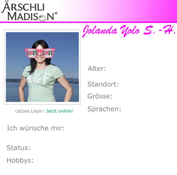 Nicht du, Sepp! Und 5 weitere Schweizer Promis, die vom «Ärschli Madison»-Hack betroffen sind
Damn ... ich scheitere an den Texten : S
Aber ich hab eine super Vorlage für euch : D