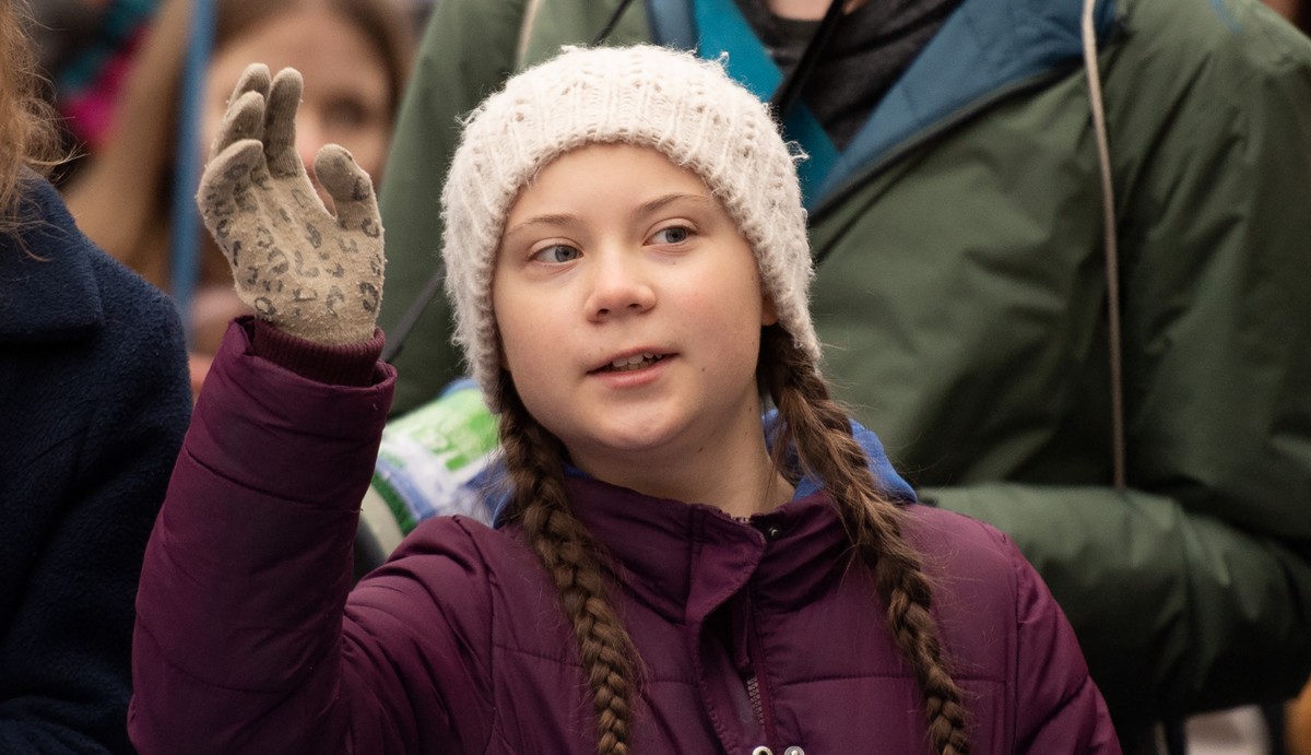 01.03.2019, Hamburg: Klimaaktivistin Greta Thunberg bei einer Kundgebung. Die junge Schwedin ist erstmals für einen Schulstreik für mehr Klimaschutz nach Deutschland gekommen. (KEYSTONE/DPA/Daniel Rei ...