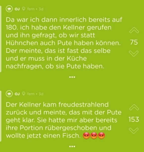 Jodler datet Vegetarierin – bei ihrer Bestellung verliert er die Lust auf mehr