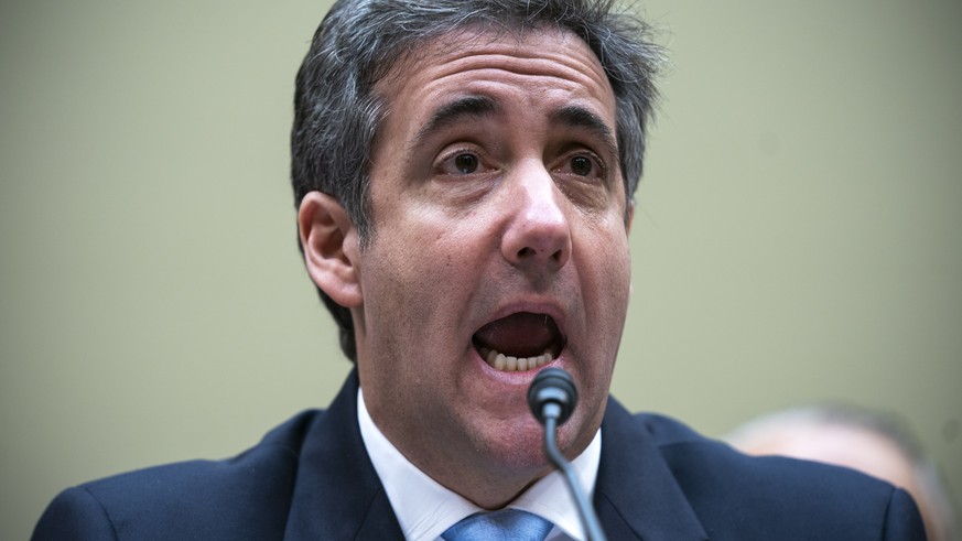 epa07401715 Michael Cohen, former attorney to US President Donald J. Trump, makes his opening statement before the House Oversight Committee in Washington, DC, USA, 27 February 2019. Cohen is testifyi ...