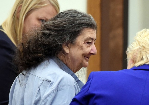 FILE - In this Sept. 8, 2014 file photo, Cathy Woods appears in Washoe District court in Reno, Nev. Washoe County District Attorney Chris Hicks plans to announce Friday, March 6, 2015, whether he inte ...