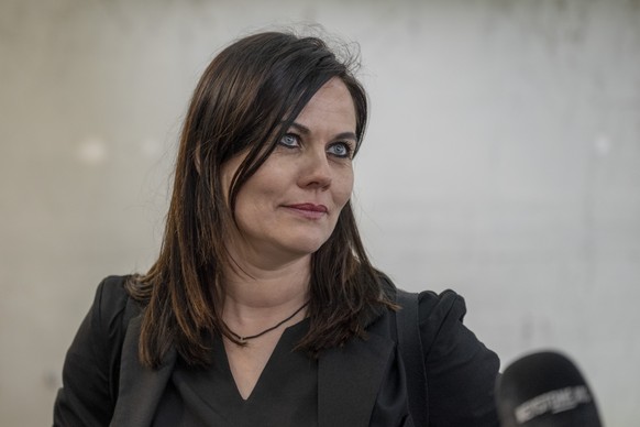 Die ehemalige Zuger Kantonsraetin Jolanda Spiess-Hegglin vor dem Strafgericht in Basel, am Mittwoch, 24. Mai 2023. Jolanda Spiess-Hegglin hat die Journalistin Michele Binswanger wegen Verleumdung verk ...