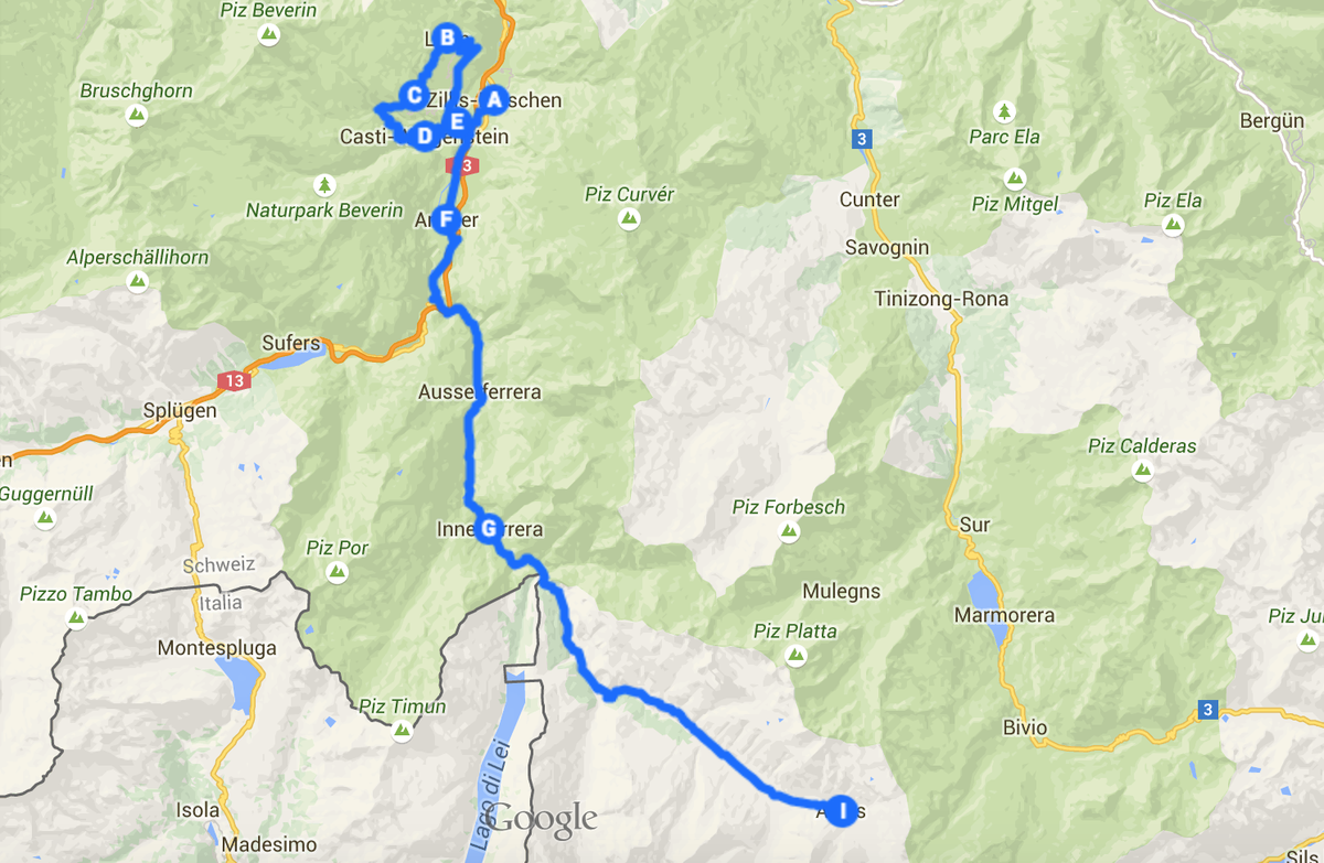 Die neunte Etappe von Zillis-Reischen nach Avers. Hier geht es zum Livetracking!