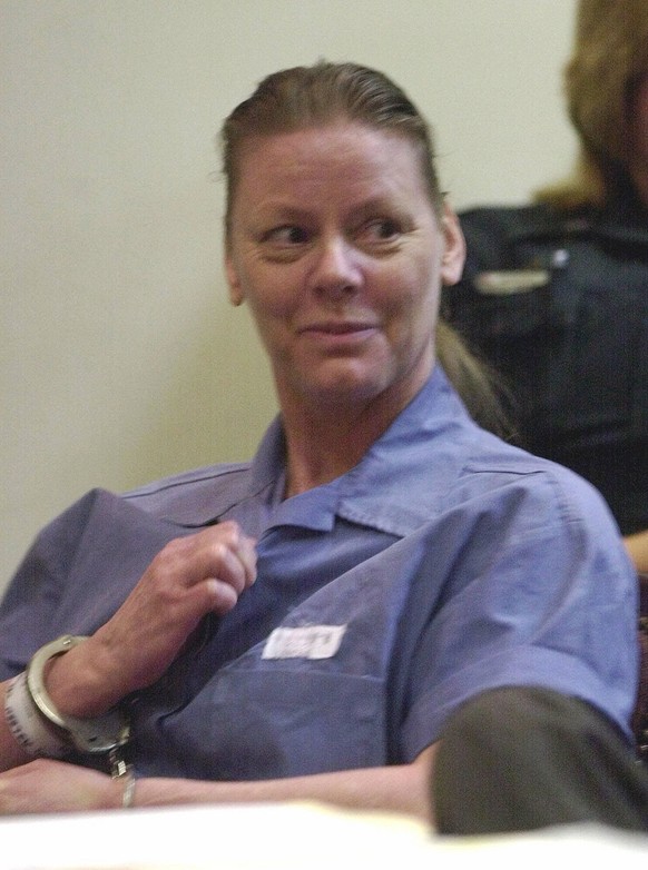 FILE--Convicted serial killer Aileen Wuornos waits to testify in the Volusia County courthouse in Daytona Beach, Fla., in this July 20, 2001, file photo. Wuornos, one of the nation&#039;s first known  ...