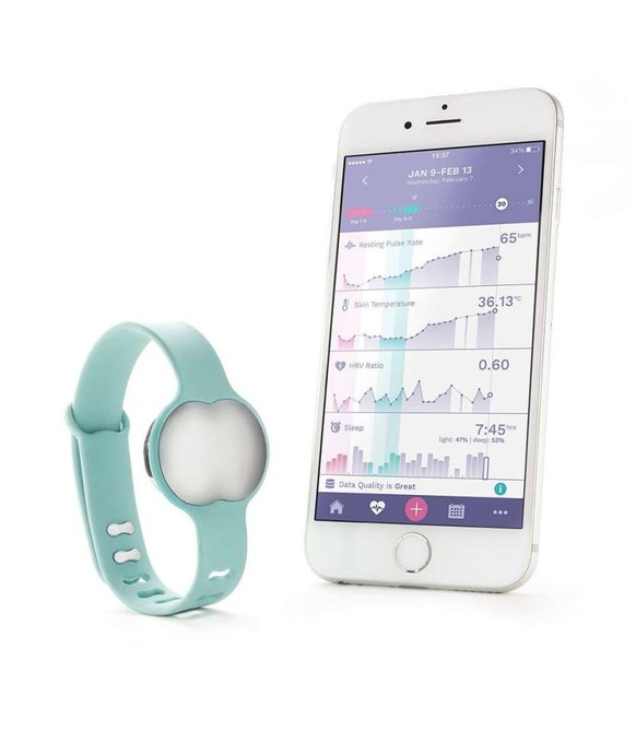 Armband und App helfen Frauen, schneller schwanger zu werden, und zeigen die fruchtbarsten Tage während des Zyklus an. 